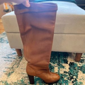 Knee high tan Coach boots